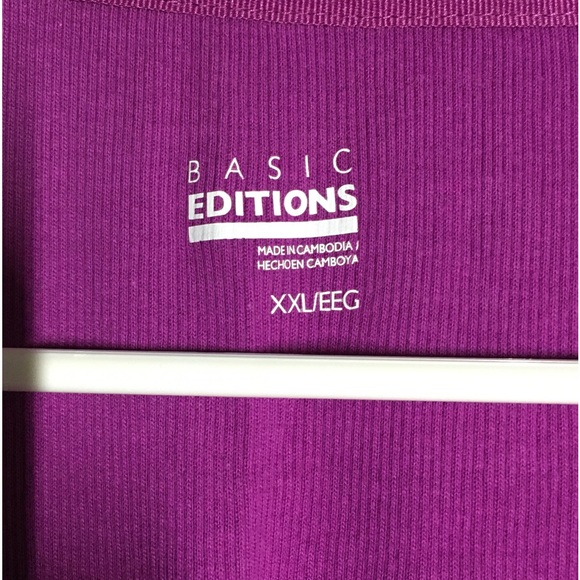 Basic Editions Long Sleeve Henley - NWT - Picture 2 of 3